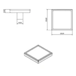 Desagüe Cuadrado 2 en 1 Inox Aqua 15cm Atrim - Imagen 4