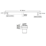 Desagüe lineal Inca Inox Aqua 90cm Atrim - Imagen 4