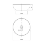 Bacha Redonda 40x40x13 Peirano - Imagen 2