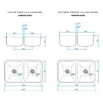 Bacha Cocina C 28 Johnson (60x34x15-18) - Imagen 4