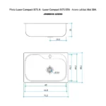 Bacha Cocina Luxor SI71 A Johnson (71x48x21) - Imagen 4
