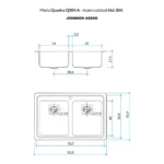 Bacha Cocina Quadra Q084 A Johnson (84x56x17) - Imagen 4