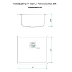 Bacha Cocina Quadra Q37 A Johnson (37x34x17) - Imagen 5