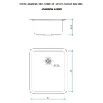 Bacha Cocina Quadra Q40 A Johnson (34x40x17) - Imagen 5