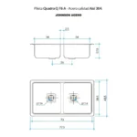 Bacha Cocina Quadra Q76 A Johnson (77x43x17) - Imagen 4
