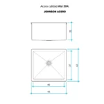 Bacha Cocina Signature Enkel 45 Johnson (45x42x22) - Imagen 4