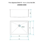 Bacha Cocina Signature Enkel 55 Johnson (55x42x22) - Imagen 5