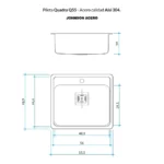 Bacha Cocina Quadra Mini Q55 A Johnson (55x48x19) - Imagen 5