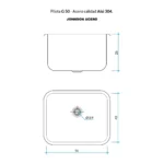 Bacha Lavadero G 50 Johnson (50x40x26) - Imagen 4