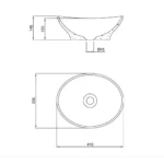 Bacha Ovalada 40x33x15 Peirano - Imagen 2