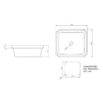 Bacha Rectangular 53x37x16 Peirano - Imagen 2