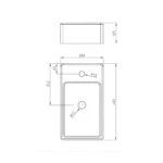 Bacha Rectangular 46x32x14 1AG Peirano - Imagen 2