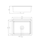 Bacha Rectangular Bajo Mesada 50x40x19 Peirano - Imagen 2