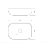 Bacha Rectangular SM 46x32x14 Peirano - Imagen 2
