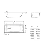 Bañera Acero Sacha Roca - Imagen 3