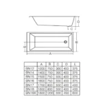 Bañera Niza Acrilico Ferrum - Imagen 3