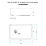 Bacha Cocina ZN 52/18 A Johnson (52x32x18) - Imagen 4