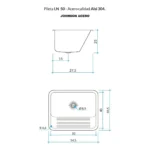 Bacha Lavadero LN 50 Johnson (50x40x25) - Imagen 4