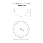 Bacha Lavatorio O 250L Johnson (25x25x12) - Imagen 2