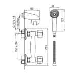 Juego Exterior Ducha Arizona Fv 0113/B1P - Imagen 2
