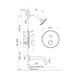 Juego Monocomando Ducha Inox Fv 0106/I1 - Imagen 3