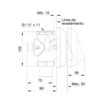 Válvula para Descarga de Inodoros FV 0368.01 - Imagen 3