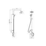 Juego Ducha Adra Plus Monocomando Exterior Peirano 84-203ST - Imagen 2