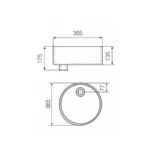 Bacha Apoyo Tori 36x36x14 Ferrum - Imagen 2