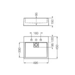 Lavatorio Apoyo Qubiq 45x50x15 Ferrum - Imagen 2