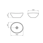 Bacha Apoyo Tori 33,8x39,2x14,5 Ferrum - Imagen 2
