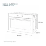 Horno Eléctrico Empotrar E-Luxe Smart Black Tst - Imagen 2