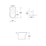 Inodoro Largo Rimless Debba Roca - Imagen 2