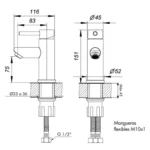 Juego Monocomando InoxOne S Fv 0181/I1S - Imagen 2