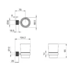 Porta Cepillos Fabric Peirano 17060 - Imagen 4
