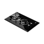 Anafe a Gas 2 Hornallas Vidrio Templado Negro Spezia II TST