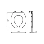 Asiento Inodoro Madera Espacio Ferrum TTE3X-B - Imagen 2
