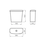 Depósito Apoyar Doble Descarga 4,5L Andina Ferrum DAW4A-B - Imagen 2