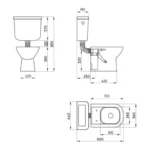 Depósito Colgar Simple Descarga 6L Bari Ferrum DKC6F-B - Imagen 2