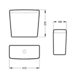 Depósito Colgar Simple Descarga 6L Italiana Capea - Imagen 2