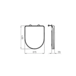 Tapa Asiento Inodoro Plástica Fontana - Veneto - Varese Ferrum TTXUS-B - Imagen 2