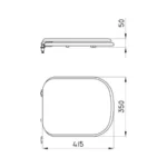 Tapa Asiento Inodoro Madera Bari Ferrum TKXMC-B - Imagen 2