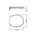 Tapa Asiento Inodoro Madera Redondeada Ferrum TFN-B - Imagen 2