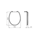 Tapa Asiento Inodoro Plástica Andina Ferrum TSP-B - Imagen 2