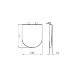 Tapa Asiento Inodoro Plástica Bari Ferrum TKWPS-B - Imagen 2