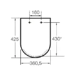 Tapa Asiento Inodoro Plástica Dama Senso Roca Z80N512001 - Imagen 2