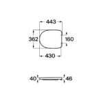 Tapa Asiento Inodoro Plástica Debba Roca A801B2200B - Imagen 2