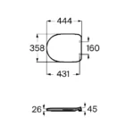 Tapa Asiento Inodoro Plástica Debba Slim Roca A801B22003 - Imagen 2