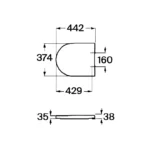 Tapa Asiento Inodoro Plástica Inspira Roca A80152200B - Imagen 2