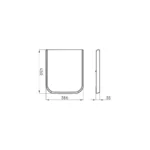 Tapa Asiento Inodoro Plástica Milena Ferrum TDXUS-B - Imagen 2