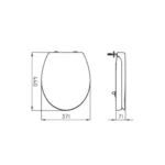 Tapa Asiento Inodoro Plástica Redondeada Confort Ferrum TFXUE-B - Imagen 2